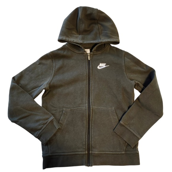 Nike Kids Boy Jogger Set Hoodie Pants Dark Green Athletic Sportswear Outfit M/L - Picture 2 of 9